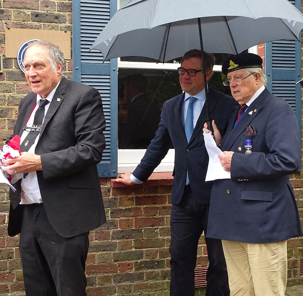 Jeremy Quin MP (centre), Cllr Roger Webb (left) and Cllr Coote (right)